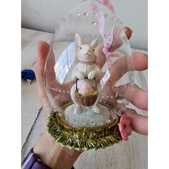Cannon falls Easter Bunny glass ornament unique decor spring - Picture 6 of 7